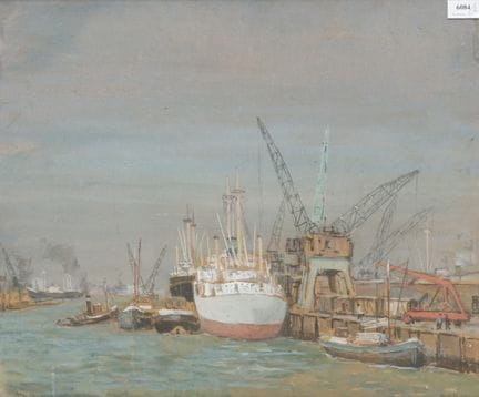 Bart Peizel (1887-1974) : Deux vues du port de Rot