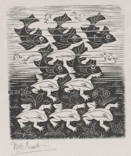Maurits Cornelis Escher (1898-1972) Poissons et gr
