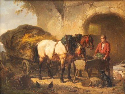 Wouterus Verschuur (1812-1874) : Paysan près d'une