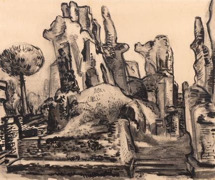 Matthieu Wiegman (1886-1971) Villa Adriana, à l'en