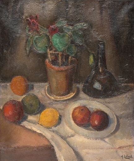 Arnout Colnot (1887-1983) Fleurs et fruits, huile 