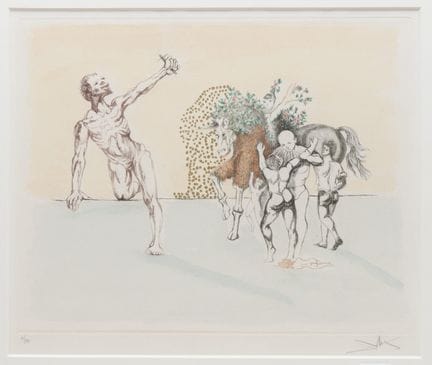 Gravure à l'eau-forte de Dali intitulée « Saint Je