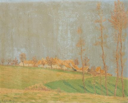 Pierre de Vaucleroy (1892-1980) Maisons près d'un 