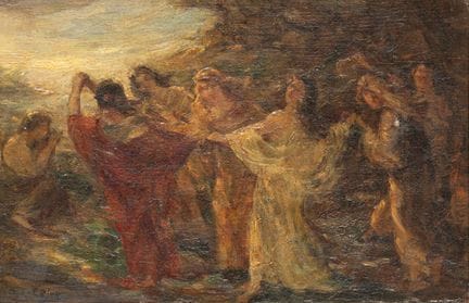 Dirk Schäfer (1864-1941) « Danse de printemps », h