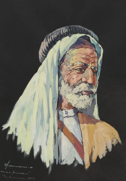 R.A. Hayrapatian (XXe siècle) Portrait d'un homme,