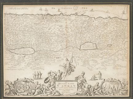 Trois cartes du XVIIIe siècle, accompagnées d'un t