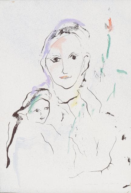Ernesto Treccani (1920-2009) Mère et enfant, techn