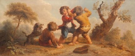 École européenne, XIXe siècle. « La bataille », hu