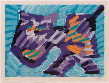 Karel Appel (1921-2006) Sérigraphie représentant u