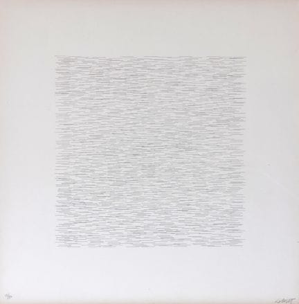 Sol Lewitt (1928-2007) Feuille n° 2 de la série « 