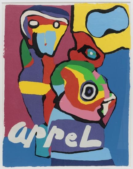 Karel Appel (1921-2006) « Figures », sérigraphie, 