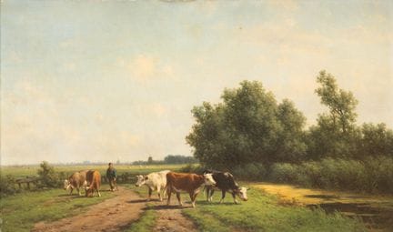 Willem Vester (1824-1895) Paysage étendu avec un p