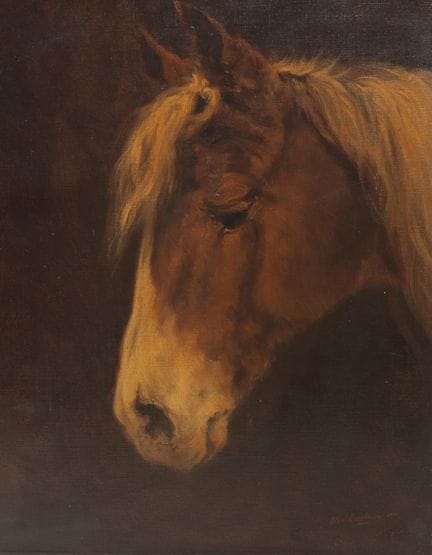 Toile « EerelmanPaard », signée Otto Eerelman en b