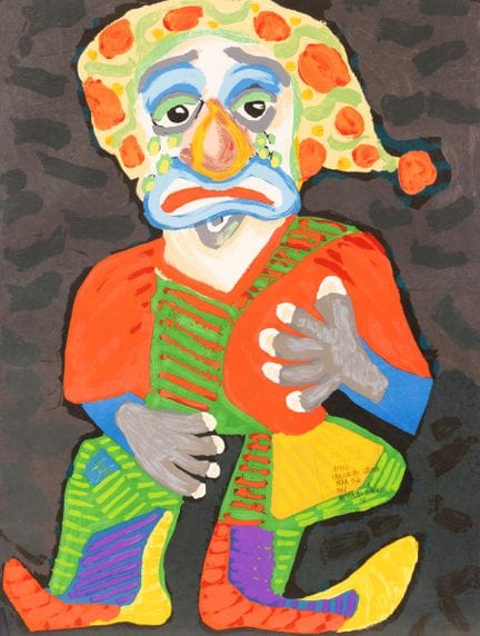 Karel Appel (1921-2006), lithographie « Il Pagliac