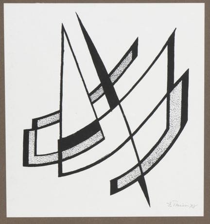Italo Prii (1903-1983) Lithographie abstraite, sig