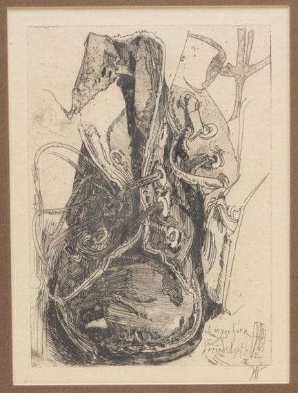 Horst Janssen (1929-1995), « Freundschaft », gravu