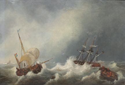 Georg Willem Opdenhoff (1807-1873). Paisaje marino