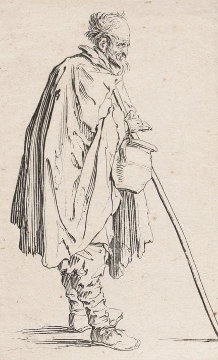 Jacques Callot (1592-1635) « Le mendiant au couvet