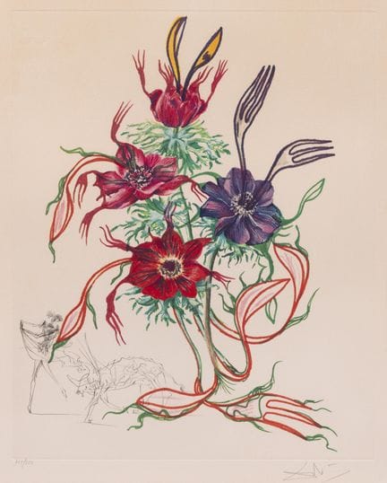 Salvador Dalí (1904-1989) Fleurs surréalistes : An