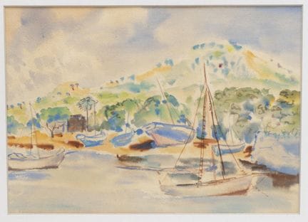 Freek van den Berg (1918-2000) Voiliers près de Co