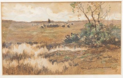 Willy Steelink (1856-1928) «Pastora con ovejas en 