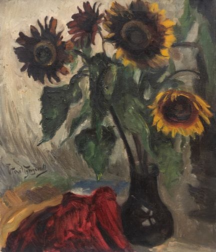 Piet van Wijngaerdt (1873-1964) « Tournesols », to