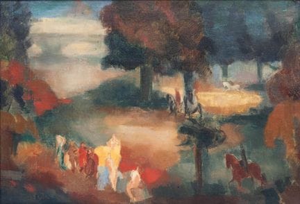 Toon Kelder (1894-1973) Paysage avec personnages, 