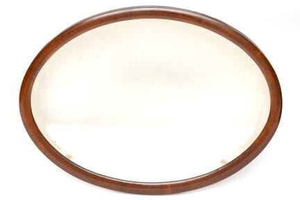 Specchio ovale con bordi smussati, in cornice di m