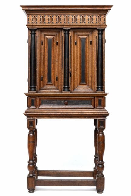 Armario para pañales de madera de roble de estilo 