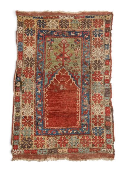 Tappeto da preghiera Mojur, ottomano, 1800 circa, 
