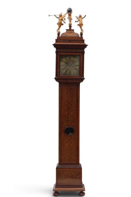 Inglaterra, reloj de pie, siglo XVIII, con anillo 
