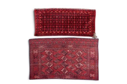 Due tappetini turkmeni Ersari. Jowal e Torba: 128 