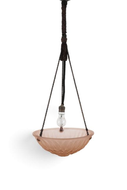 Lampada a sospensione a un punto luce, Art Déco, c
