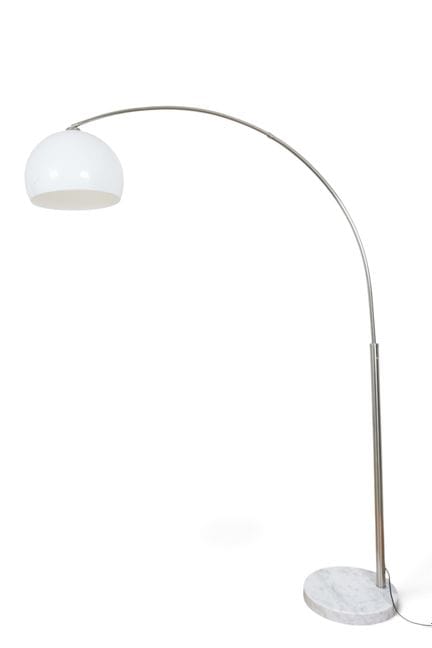 Lampada da pavimento ad arco in acciaio cromato co