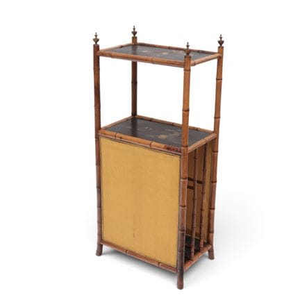 Bamboo étagère with magazine compartments, Chinois