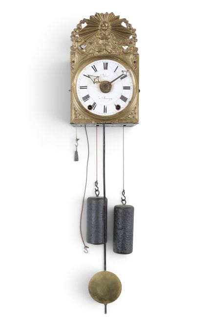 Francia, reloj de Comtois pequeño, siglo XIX, con 