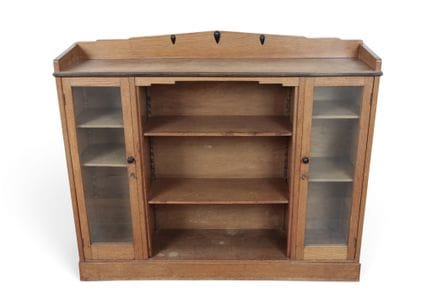 Librería pequeña de madera de roble, estilo Escuel
