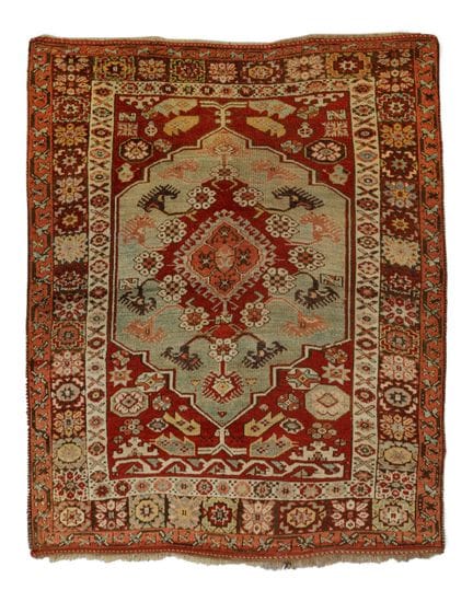 Tappeto ottomano di Milas, 1850 circa, 175 x 140 c
