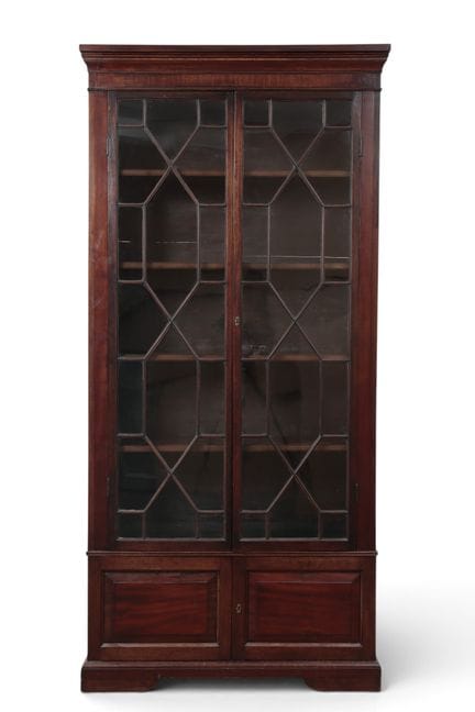 Inglaterra, librería de madera de caoba, siglo XIX