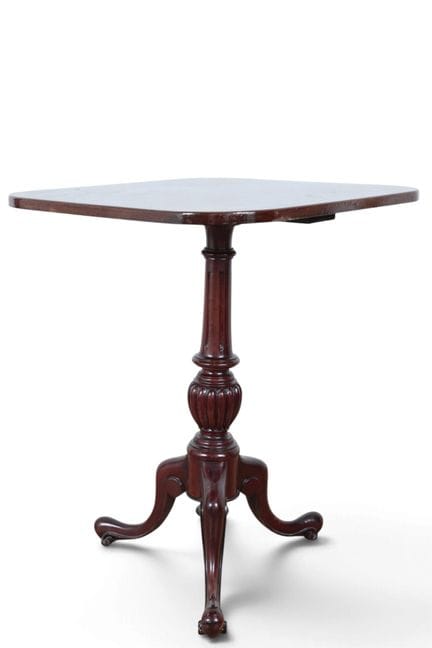 Tavolino in legno di mogano, XIX secolo, con gambe