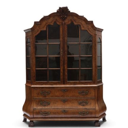 Armario de porcelana de dos puertas, de madera de 