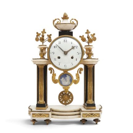 Francia, pendule in marmo, Luigi XVI, 1780 circa; 