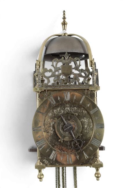 Francia, reloj de linterna de latón, Pierre du Feu