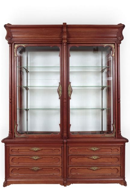 Bélgica, vitrina de madera de roble, hacia 1910, c