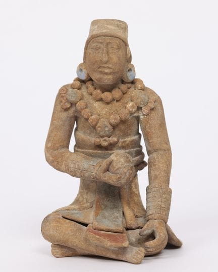 Mexico, Maya, Jaina, a seated male figure, 600–900