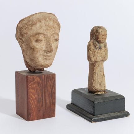 Egitto: un ushabti in faience, del Periodo Tardo, 