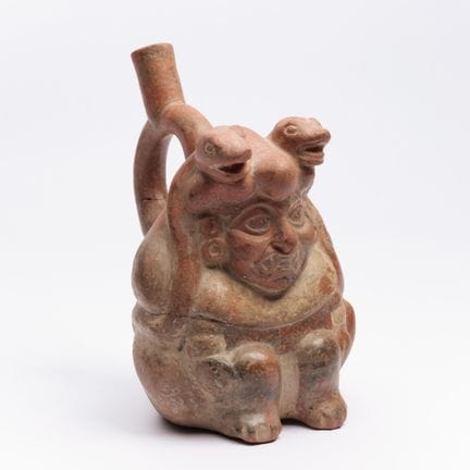 Peru, Moche IV, 500–700 CE, a stirrup-spouted vess