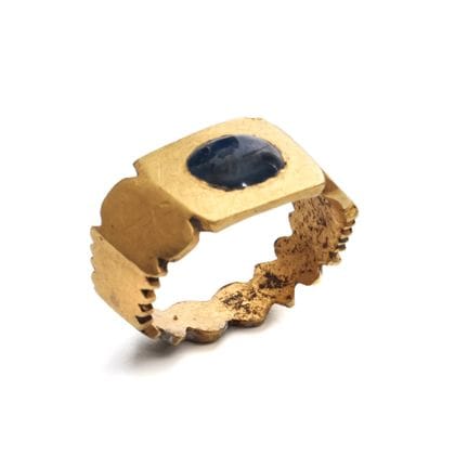 Bague romaine en or pour enfant, sertie d'une agat