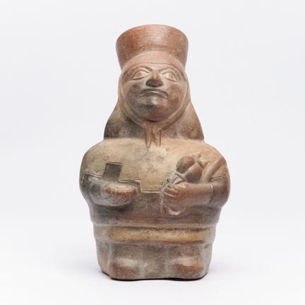 Peru, Moche IV, 500–700 CE, a vessel depicting a p