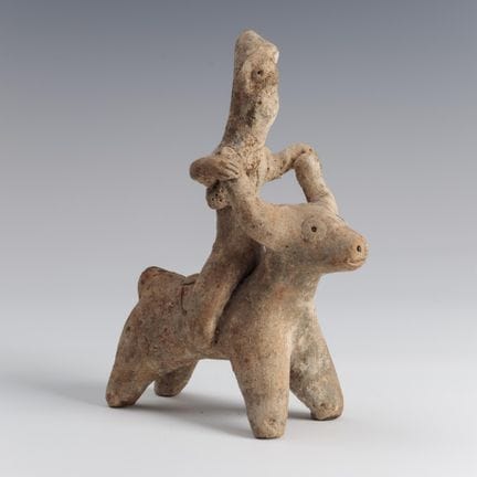 Nord de la Syrie, rare sculpture en terre cuite re